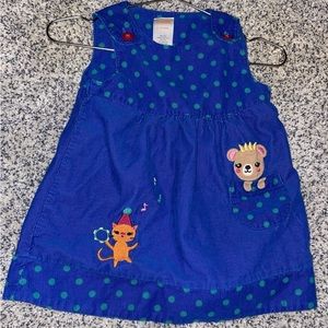 Royal Blue Corduroy Gymboree dress 6-12 Months